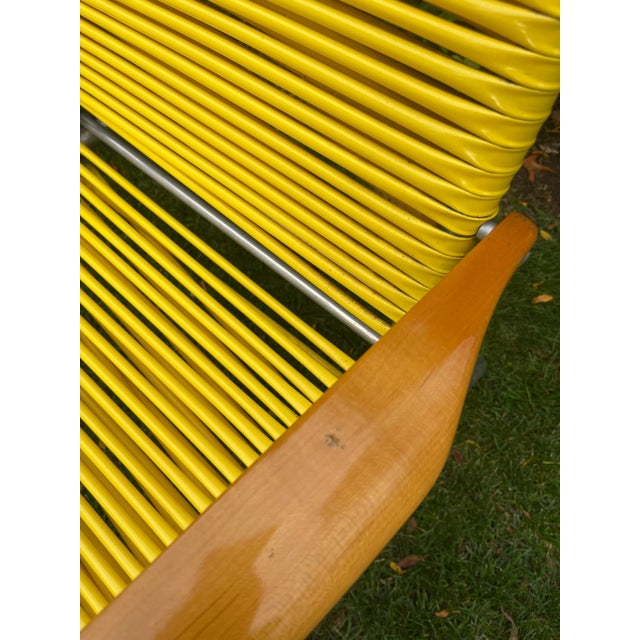 Pair of Vintage C. 1970’s Aluminum and Hardwood Folding Lawn Chairs For Sale - Image 10 of 14