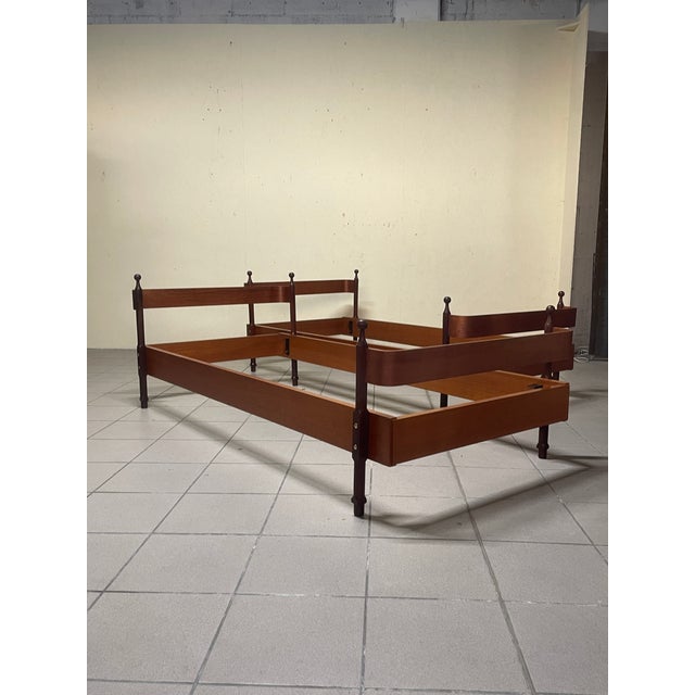 Vintage Teak Single Beds by Fratelli Proserpio, 1960s, Set of 2 For Sale - Image 16 of 18