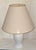Vintage Table Lamp with White Ceramic Base and Cream-Colored Lacquered Shade by Leola, 1970s For Sale - Image 4 of 8