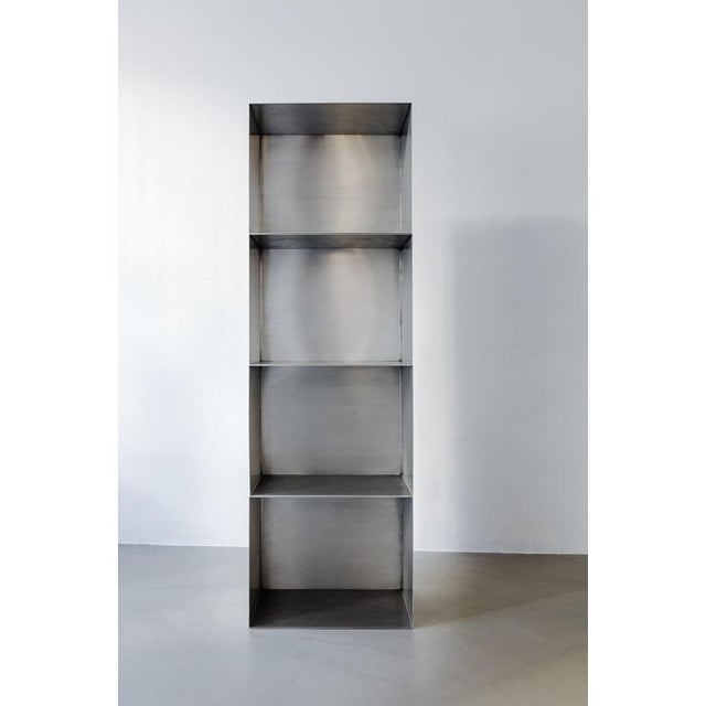 Sonar Cube Multifunction Furniture in Brushed Stainless Steel by Form & Eisen For Sale - Image 18 of 18