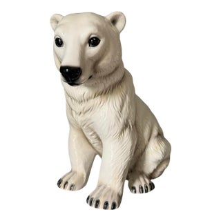 Vintage Italian Ceramic Polar Bear For Sale