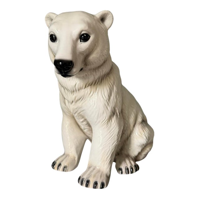 Vintage Italian Ceramic Polar Bear For Sale