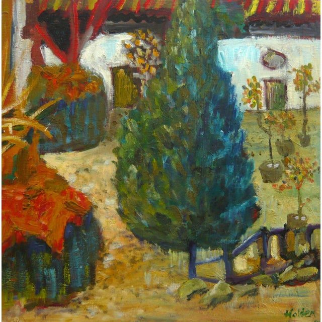 "The Garden" Contemporary Landscape Oil Painting by Martha Holden, Framed For Sale - Image 4 of 8