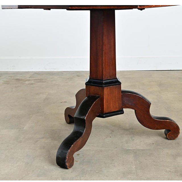 Italian 19th Century Marquetry Inlay Pedestal Table For Sale - Image 4 of 15