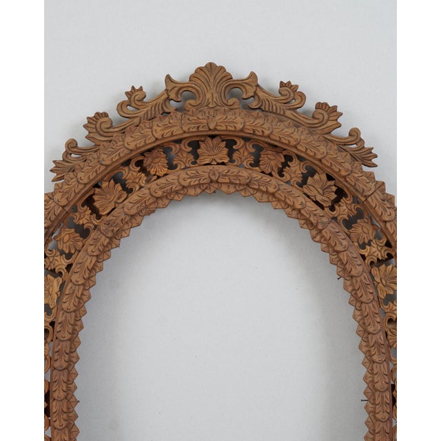 Large Vintage Decorated Wooden Frame, 1940s For Sale - Image 4 of 6