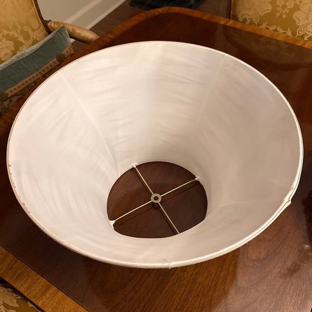 Traditional Vintage Smocked Lampshade For Sale - Image 3 of 5