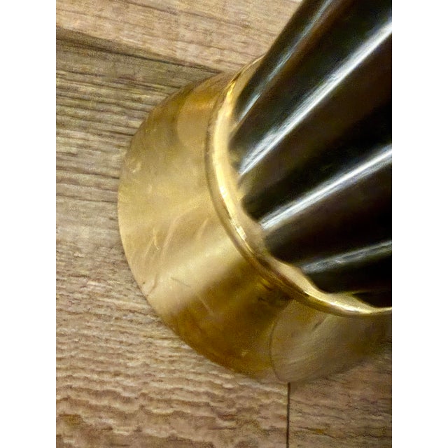 1980’s Art Deco Style Bronze and Brass Panther Head Accent Table, Made in Italy For Sale - Image 11 of 12