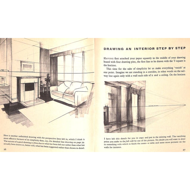 1950s "How to Draw Interiors" 1955 Dawe, Cedric For Sale - Image 5 of 7