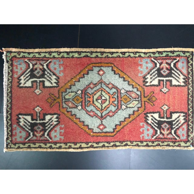 Boho Chic Vintage Turkish Oushak Handmade Wool Rug For Sale - Image 3 of 6