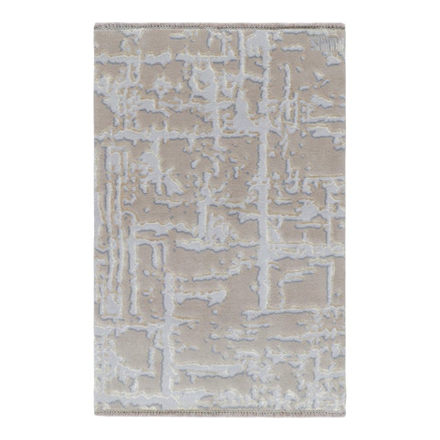 Rug & Kilim’s Modern Abstract Rug in Beige and Gray For Sale