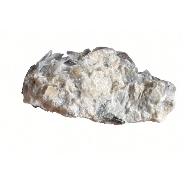 Contemporary Biophilic Mineral Cluster — All Natural. Calcite Plates With Iron Inclusions For Sale - Image 3 of 10
