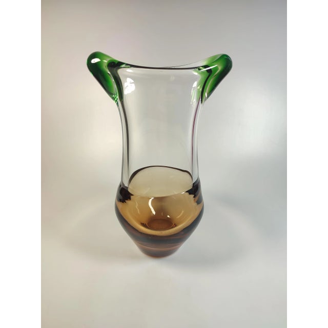 Art Deco Vase by Ladislav Paleček for Škrdlovice Glassworks, 1970s, in Very Good conditions. Designed 1970 to 1979 I have...