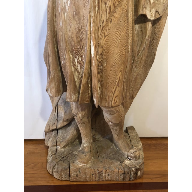 Carved Figurative Sculpture, 1800s, Oakwood For Sale - Image 5 of 18