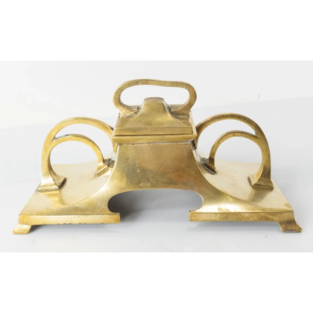 We are selling this stylish art nouveau inkwell. The inkwell appears to be made from bronze with quality heavy casting and...