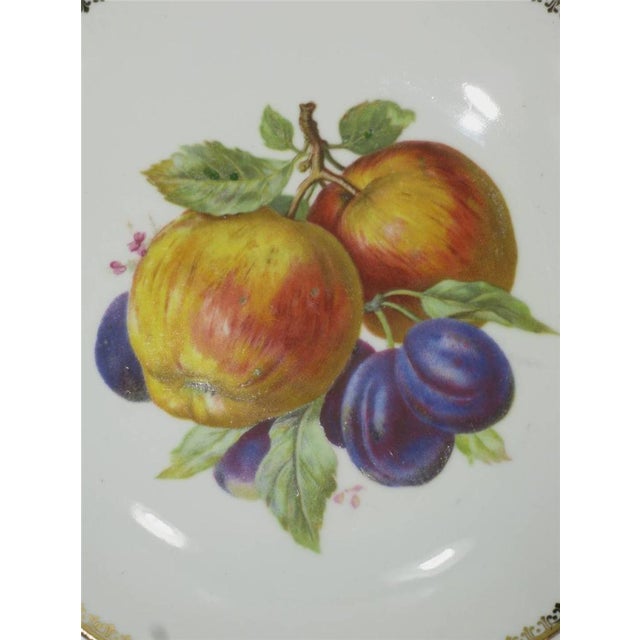 Late 19th Century 3 Plates German Bavaria, Fruit Plaque, Transfer Ware, Still Life For Sale - Image 10 of 12