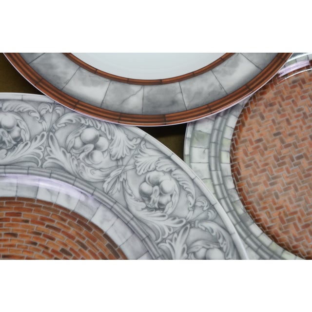 1980s Taitu Palladio Emilio Bergamin Architectural Brick China Dinner Service - 55 Pcs For Sale - Image 12 of 12