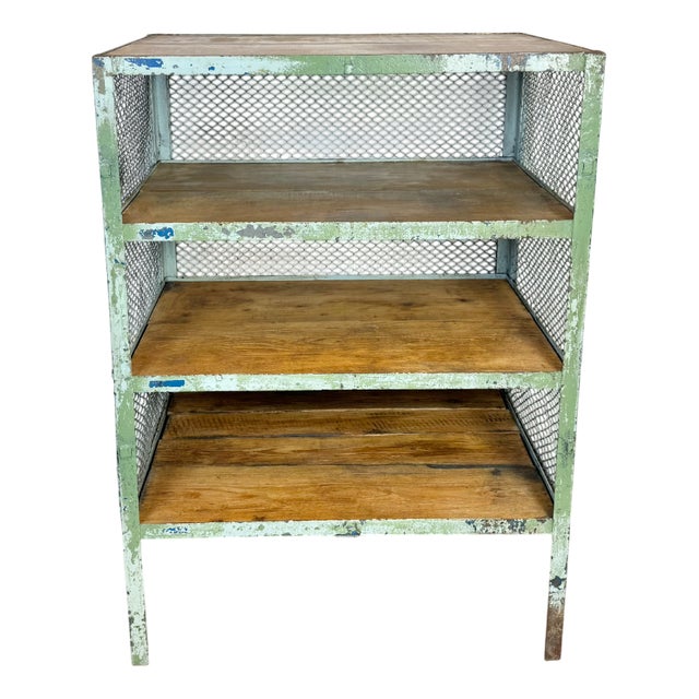 Industrial Green Shelf, 1960s For Sale