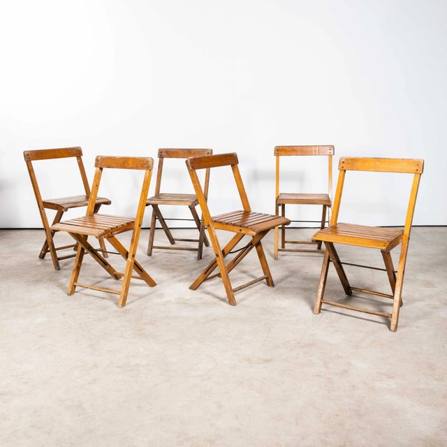 Vintage Beech Bar Back Folding Chair, 1960s For Sale - Image 11 of 11