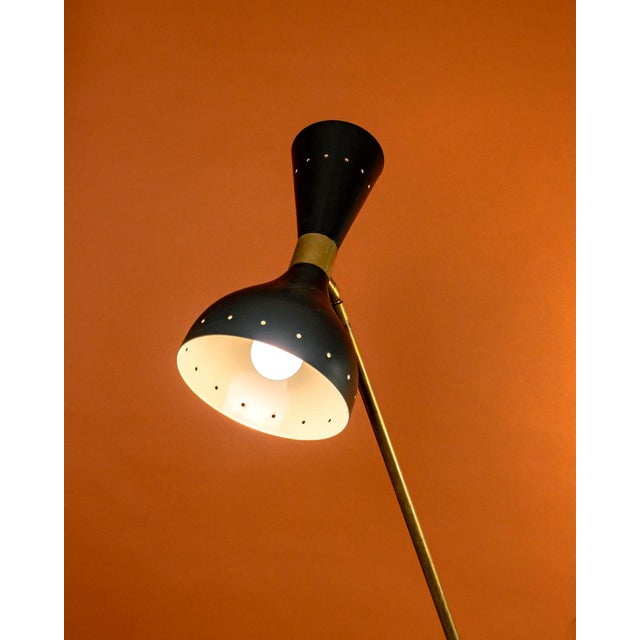 Mid-Century Modern Diabolo Black Floor Lamp from Stilnovo, 1950s For Sale - Image 3 of 4