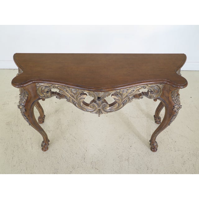 Modern Italian Carved Console Table Chairish