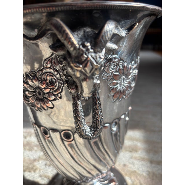 Sheffield Vase With Rams Head Handles, 19th Century For Sale - Image 4 of 14
