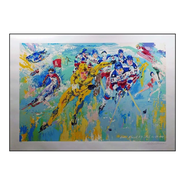 LeRoy Neiman"Lake Placid Winter Olympics 1980"Hand Signed Unframed Offer Welcome For Sale