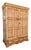 19th Century European Country Pine Two-Door Armoire With Raised Panel Doors For Sale