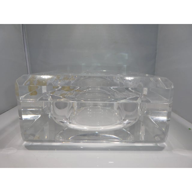 Plastic 1970s Mid-Century Modern Alessandro Albrizzi Lidded Lucite Box For Sale - Image 7 of 9