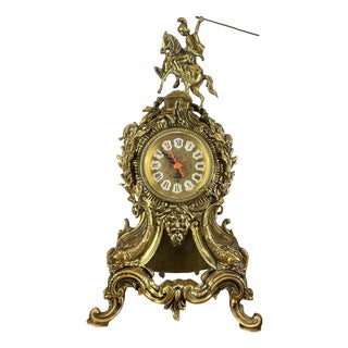 Vintage French Style Decorative Mantel Clock For Sale