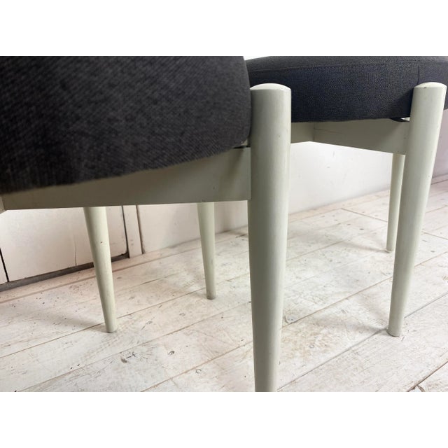 Gray Set of Mid-Century Scandinavian Wooden Stools For Sale - Image 8 of 10