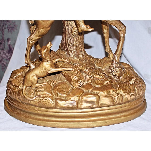 Hollywood Regency Gilded Terracotta Figurine For Sale In West Palm - Image 6 of 8