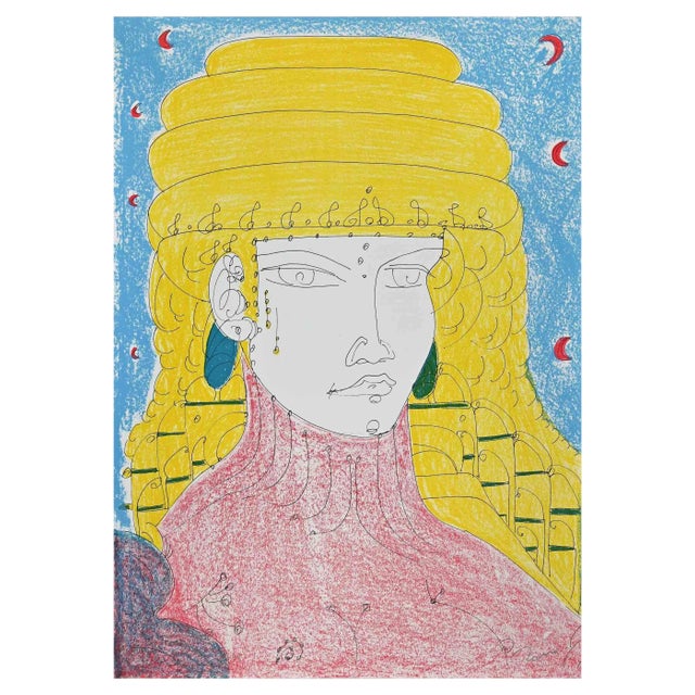 Tono Zancanaro, Poppea, Original Lithograph, 1981 For Sale