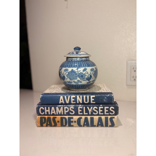 Blue E. Lawrence, Ltd. Blue French Travel Decorative Books, Set of 3 For Sale - Image 8 of 8