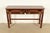 1980s Chippendale Carved Banded Mahogany Console Table by Craftique For Sale - Image 5 of 16