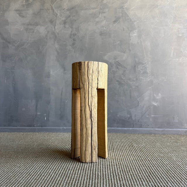 Late 20th Century Kona Stump Elm Wood Side Table #D23 For Sale - Image 4 of 8