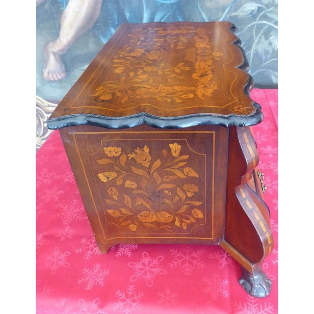Antique Dutch Floral Marquetry Tabletop Chest, 1820 For Sale - Image 14 of 18
