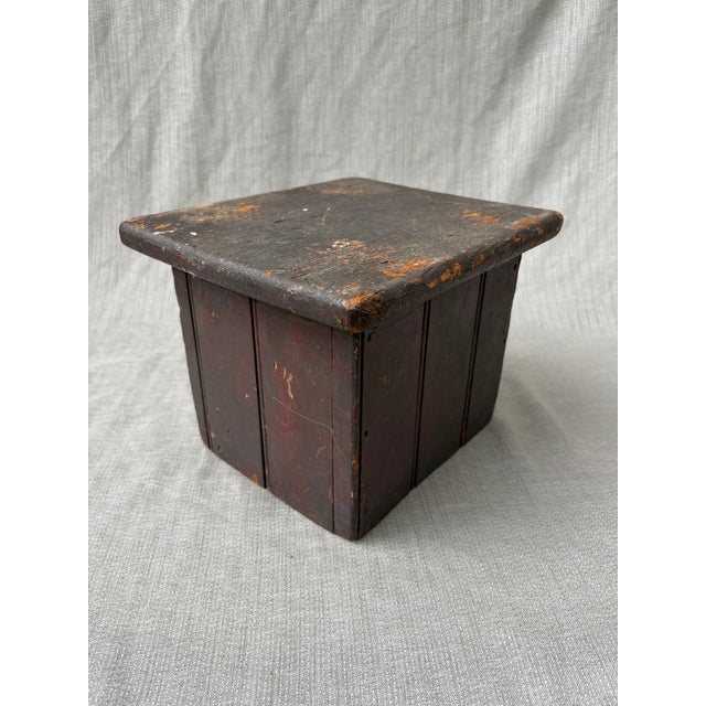 Distressed Antique Wood Stool For Sale In New York - Image 6 of 12