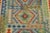 Navajo Style Kilim Blue Rust Hand Woven Rug - 2'9" X 10'0" For Sale In New York - Image 6 of 7