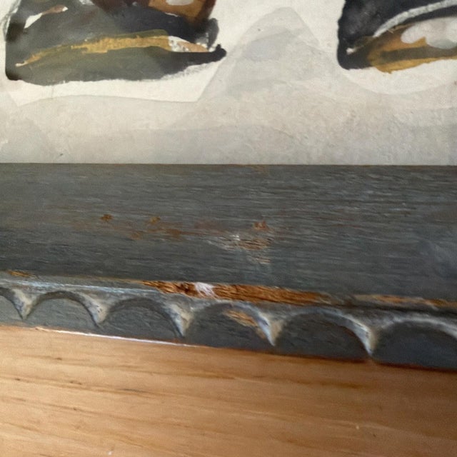 Vintage Mid Century Child Watercolor Paintings Signed F. Gardener Matched Pair For Sale - Image 4 of 14