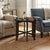 Vintage Oval Curve Shape Folding Cross Brace Stand Side Table For Sale - Image 4 of 10