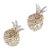 Metal Verdura Vintage Pineapple Diamond Platinum & Yellow Gold Earrings, Pair For Sale - Image 7 of 14