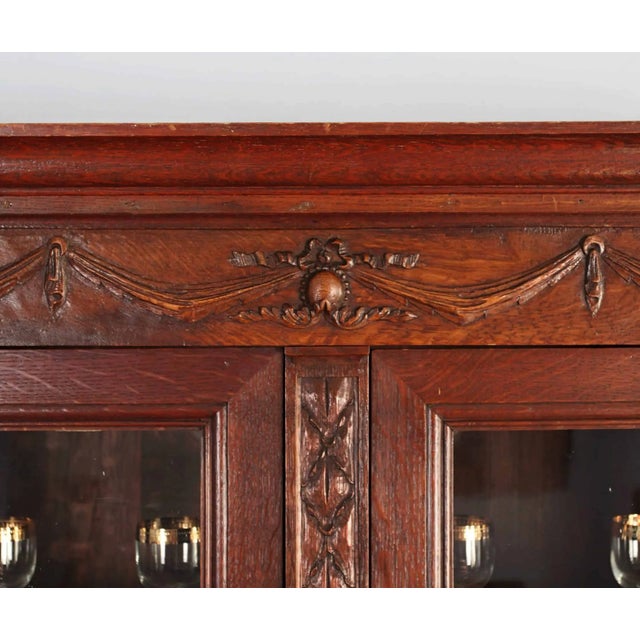 Tall Antique Early 19th Century Louis XVI Oak Cabinet For Sale - Image 3 of 6
