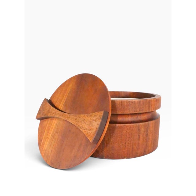 Mid 20th Century Danish Modern Teak Ice Bucket For Sale In New York - Image 6 of 10