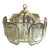 Vintage Brass & Glass Starburst Chandelier 16" Hanging Ceiling Light Fixture For Sale