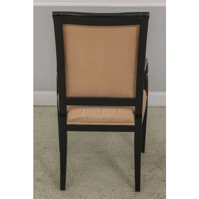 Pair Regency Style Black & Gold Dolphin Armchairs For Sale - Image 4 of 13