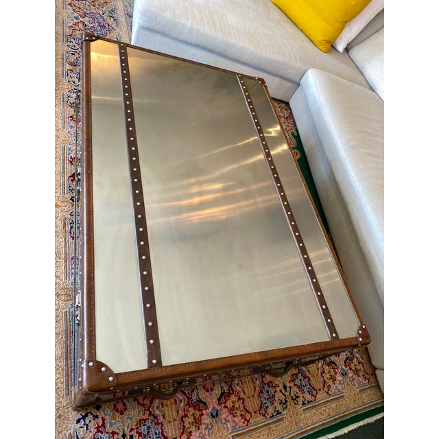 Restoration Hardware Richards' Trunk Coffee Table Aluminum Chairish