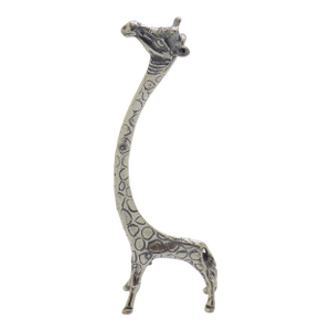 Vintage Italian Handmade Genuine Silver Stylized Giraffe Figurine Miniature