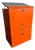 Orange Chest of Drawers with Fold-Out Work Surface and Slanted Top For Sale