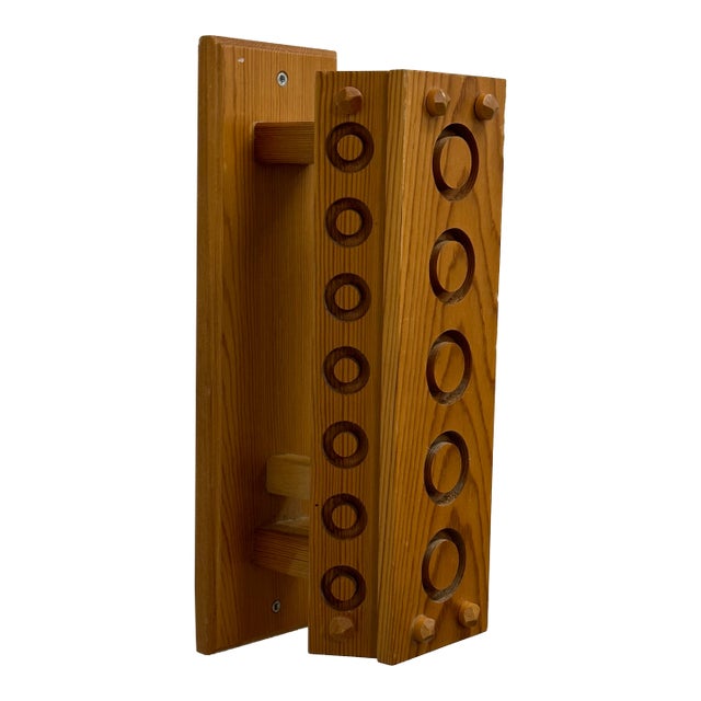 1970s Swedish Organic Modern Wall Light, Pine For Sale