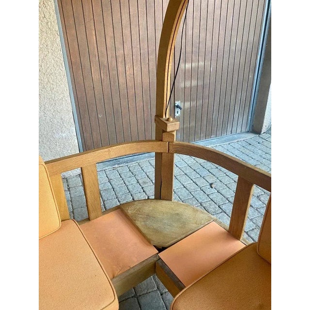 Guillerme and Chambron angle. In solid oak two shelves in orange or white formica (double side.) Floor. Adjustable in the...